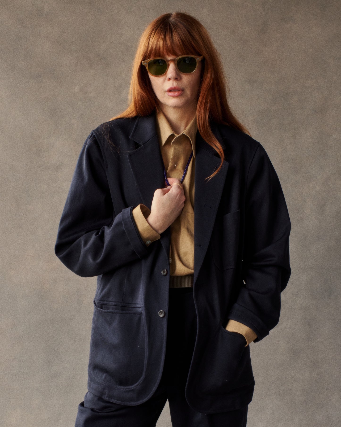 COTTON LINEN WORKWEAR SUIT JACKET