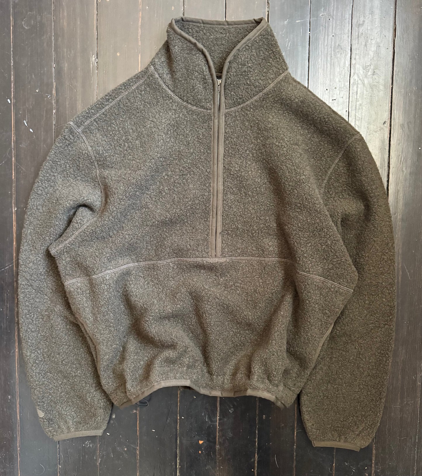 WOOL BOUCLE HALF ZIP