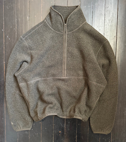 WOOL BOUCLE HALF ZIP