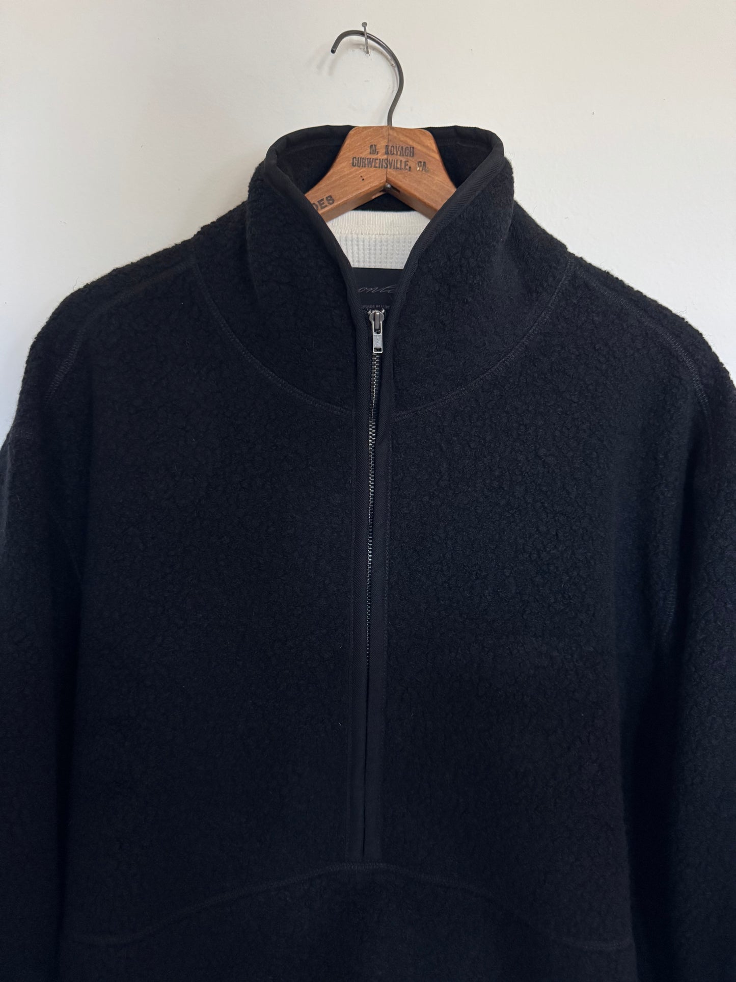 WOOL BOUCLE HALF ZIP
