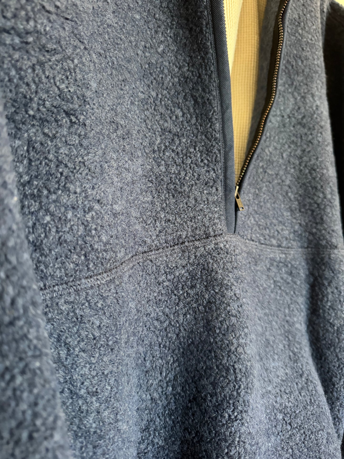 WOOL BOUCLE HALF ZIP