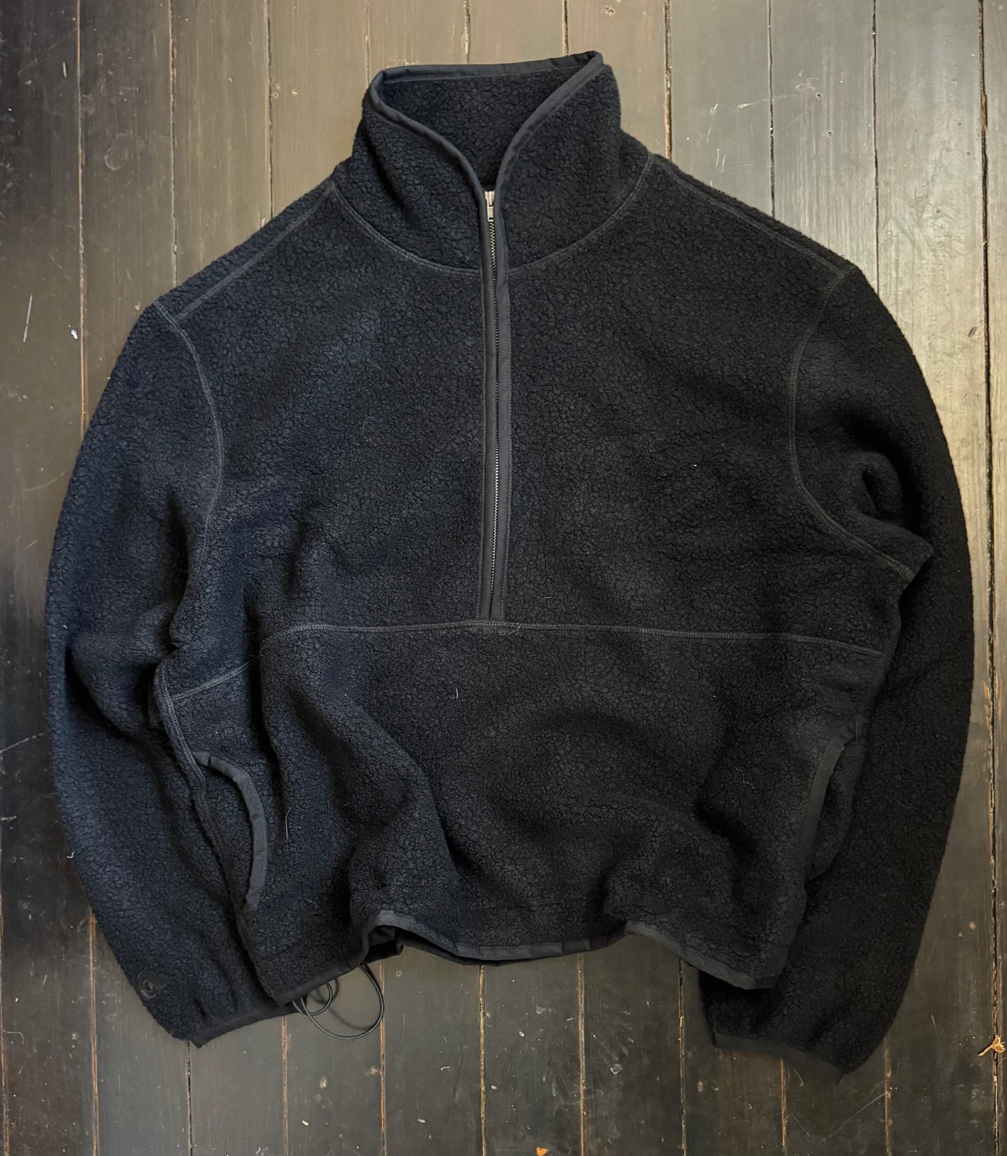 WOOL BOUCLE HALF ZIP