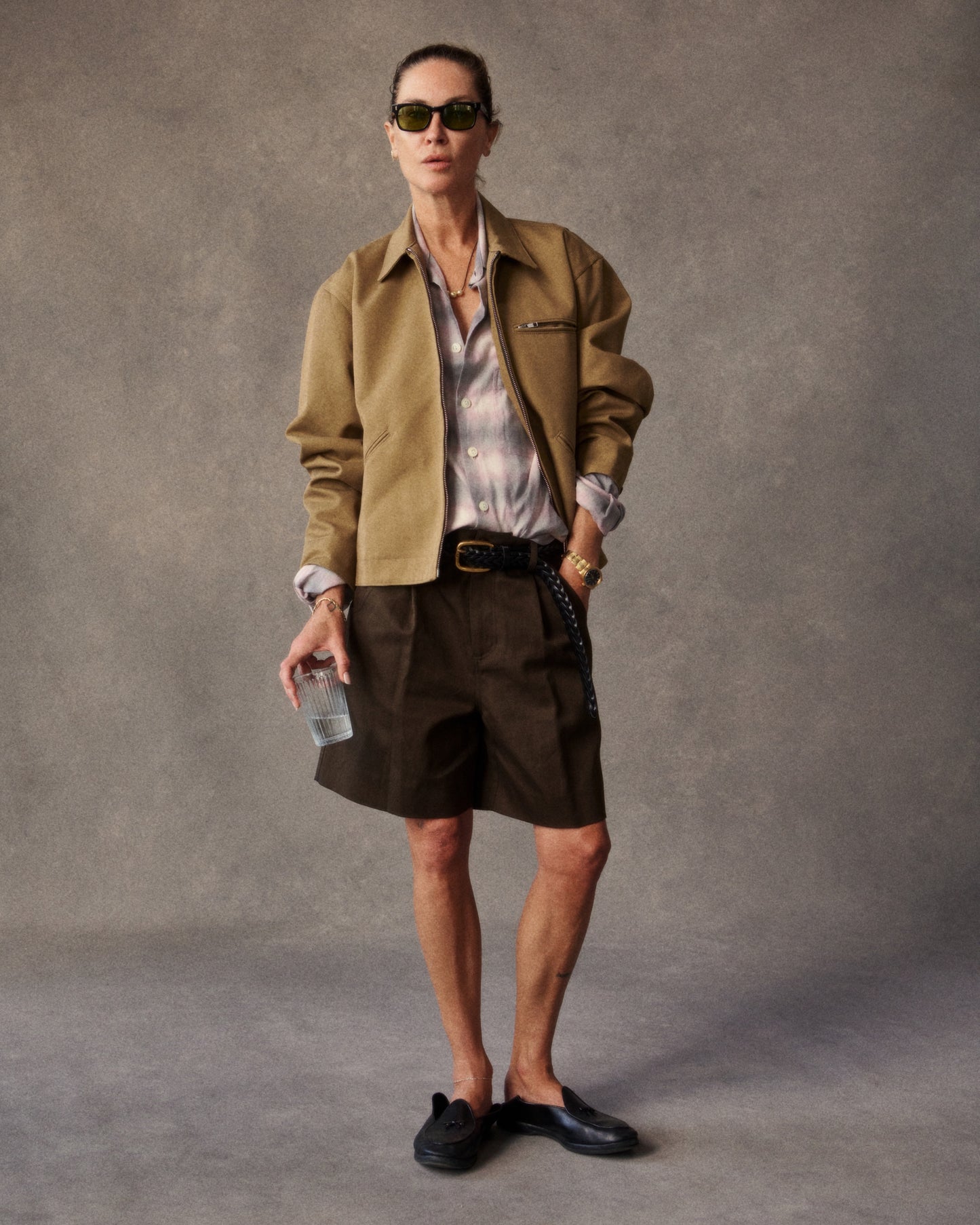 COTTON LINEN PLEATED SHORT