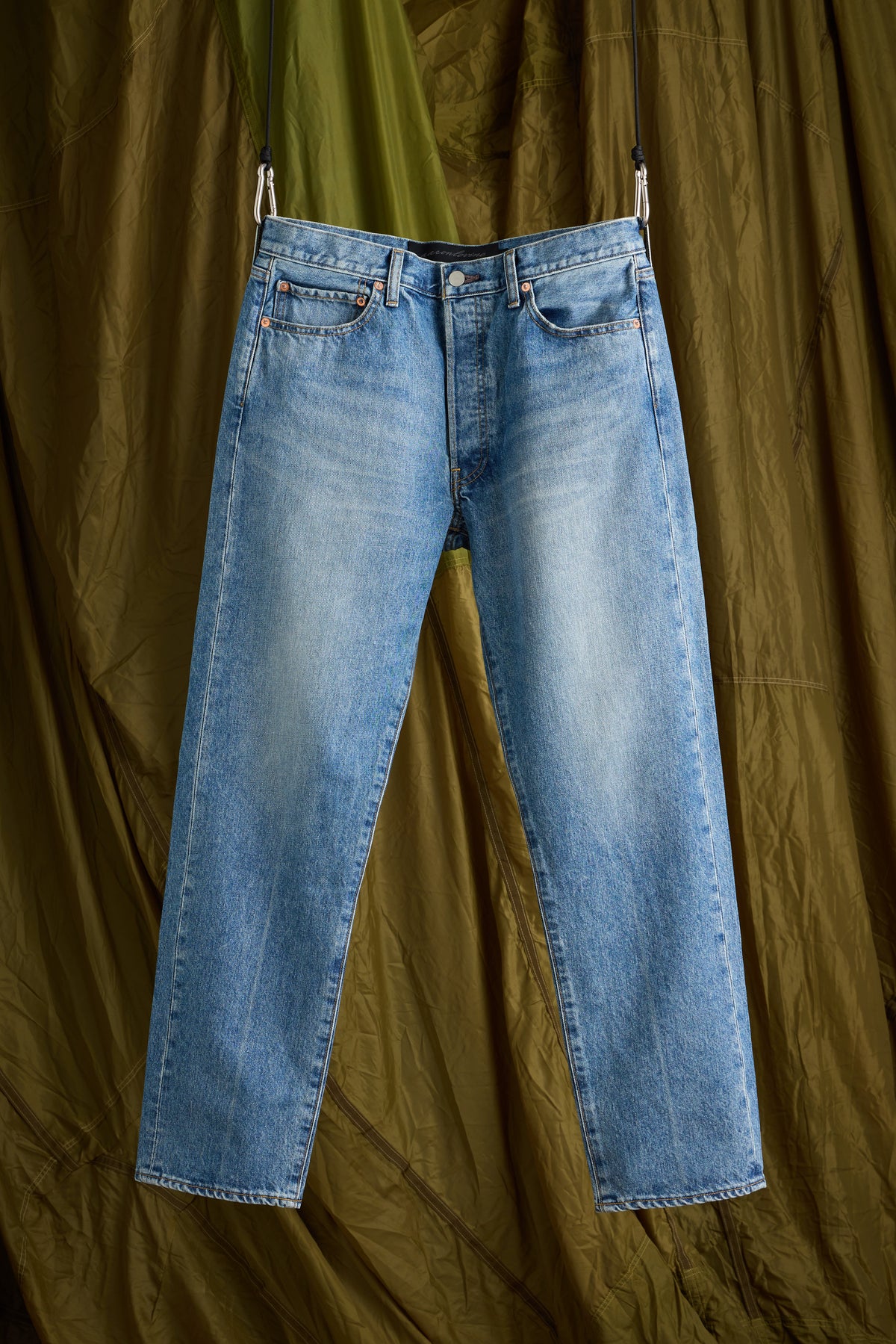 90's Washed Denim Jeans in Lightest Blue
