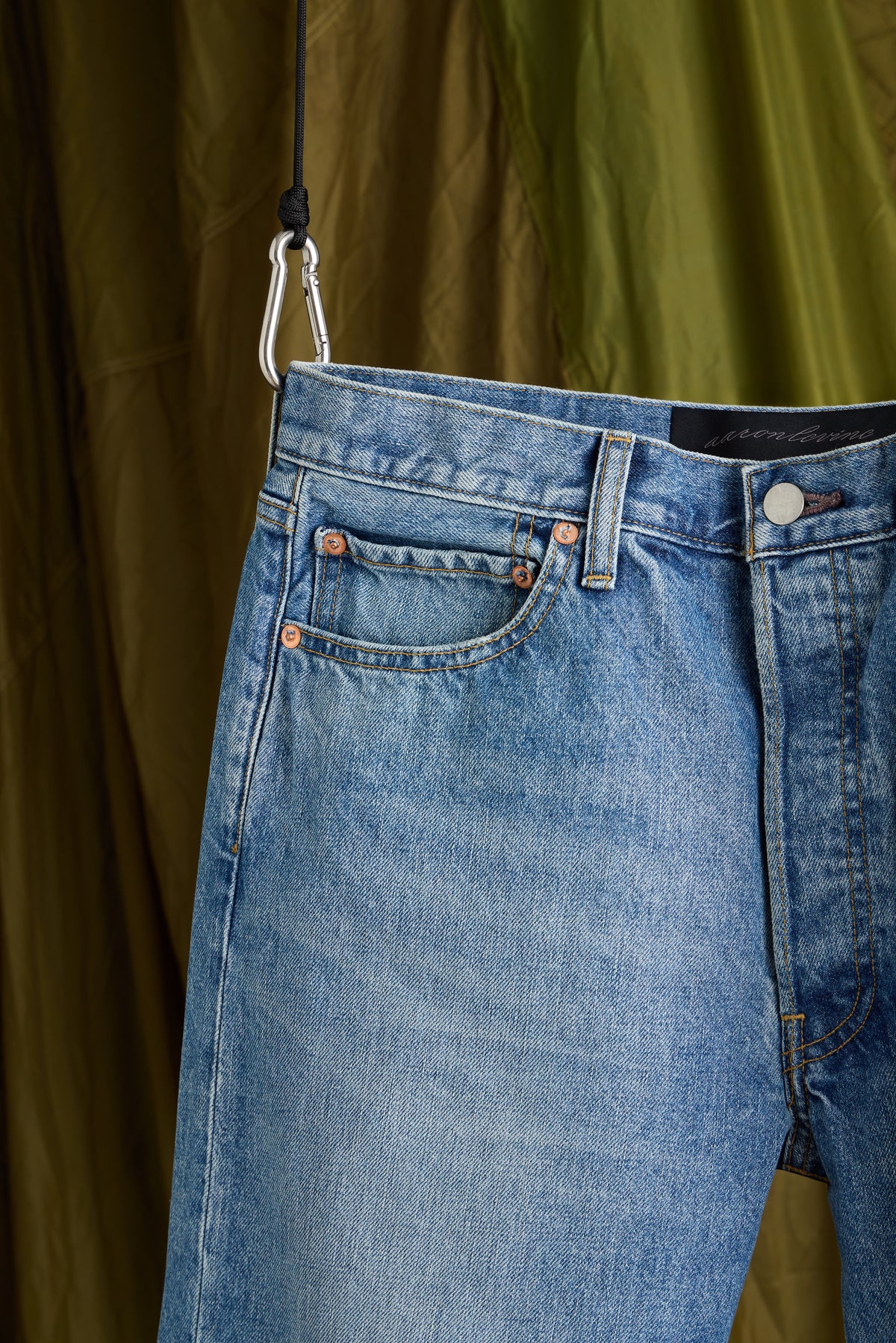 90's Washed Denim Jeans in Lightest Blue