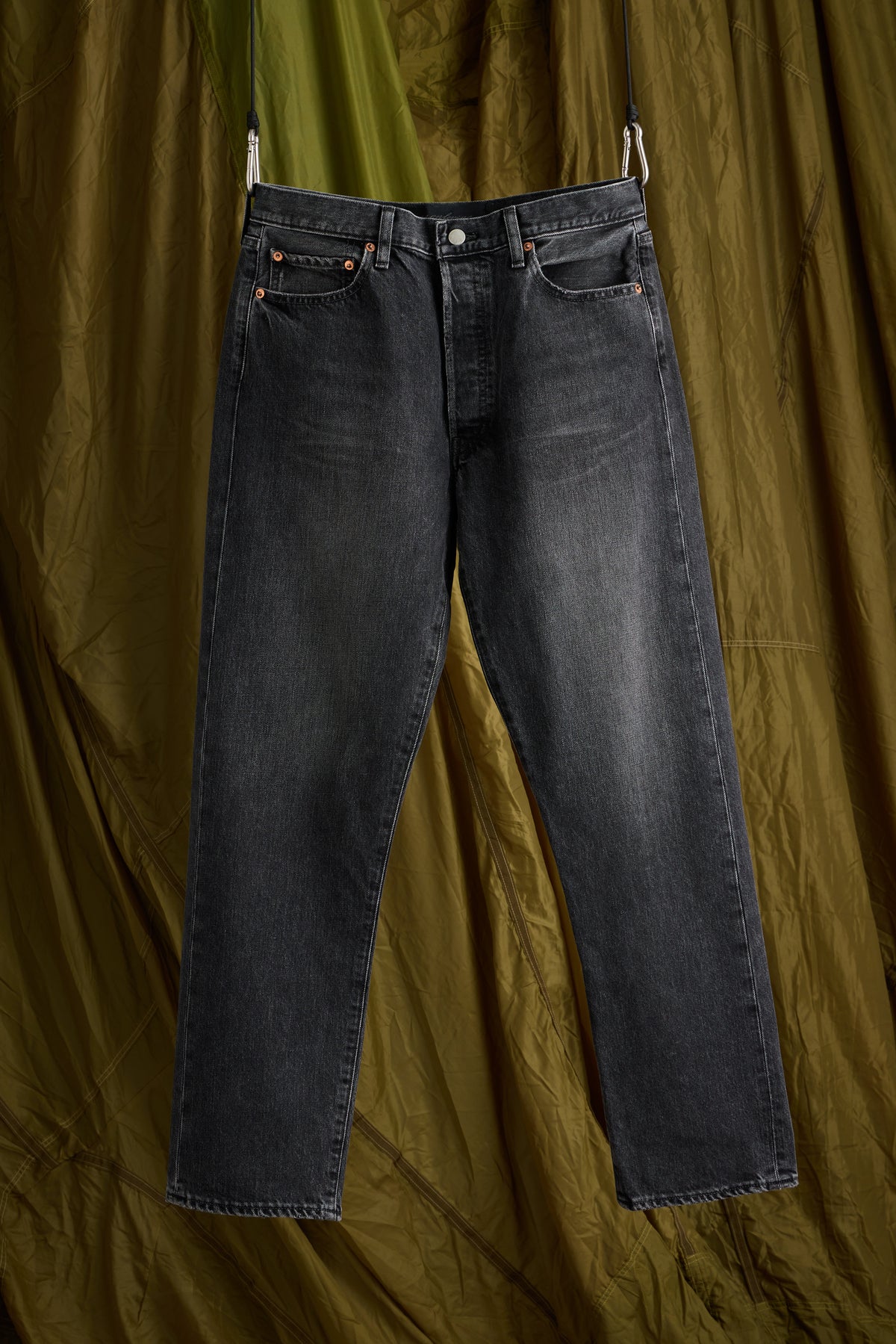 90's Washed Denim Jeans in Vintage Black