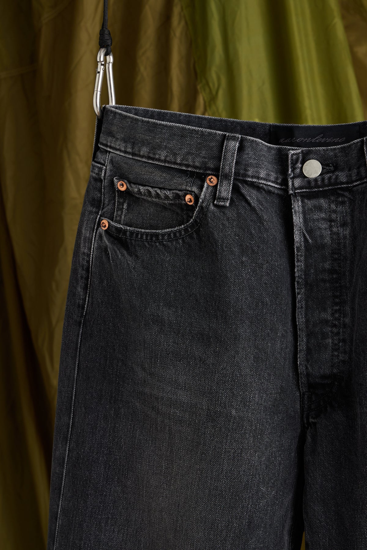 90's Washed Denim Jeans in Vintage Black