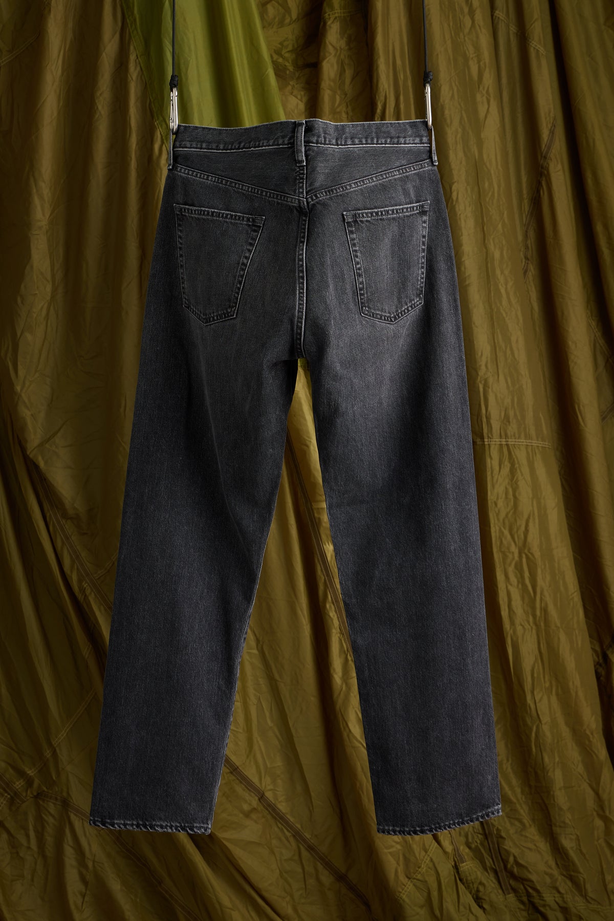 90's Washed Denim Jeans in Vintage Black