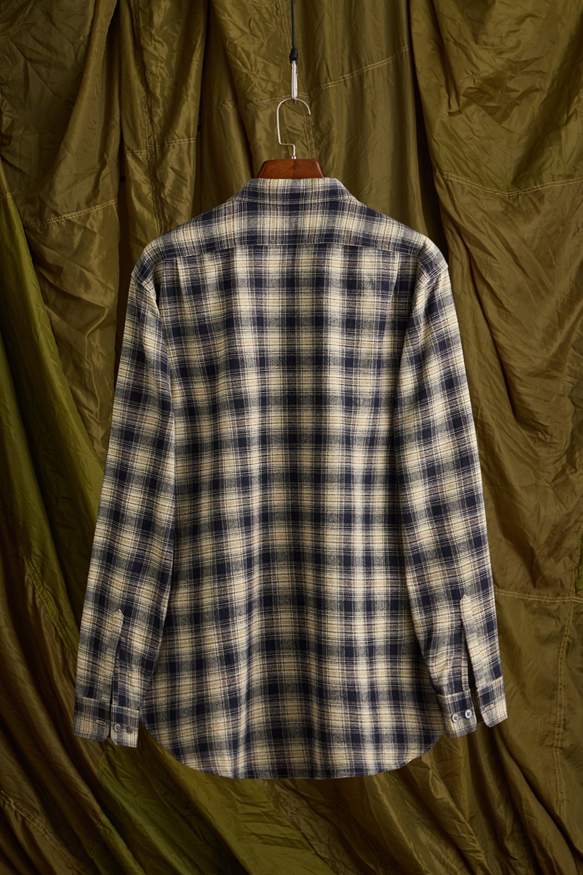 Jaspe Plaid Shirt in Navy