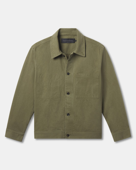 HERRINGBONE UTILITY JACKET