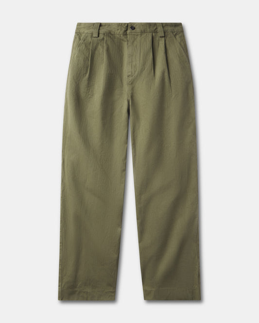 JAPANESE HERRINGBONE DOUBLE PLEATED TROUSER