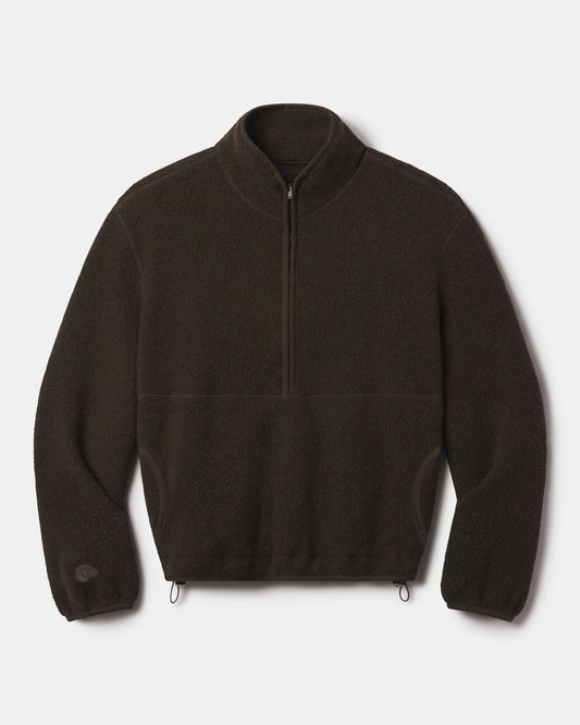 WOOL BOUCLE HALF ZIP