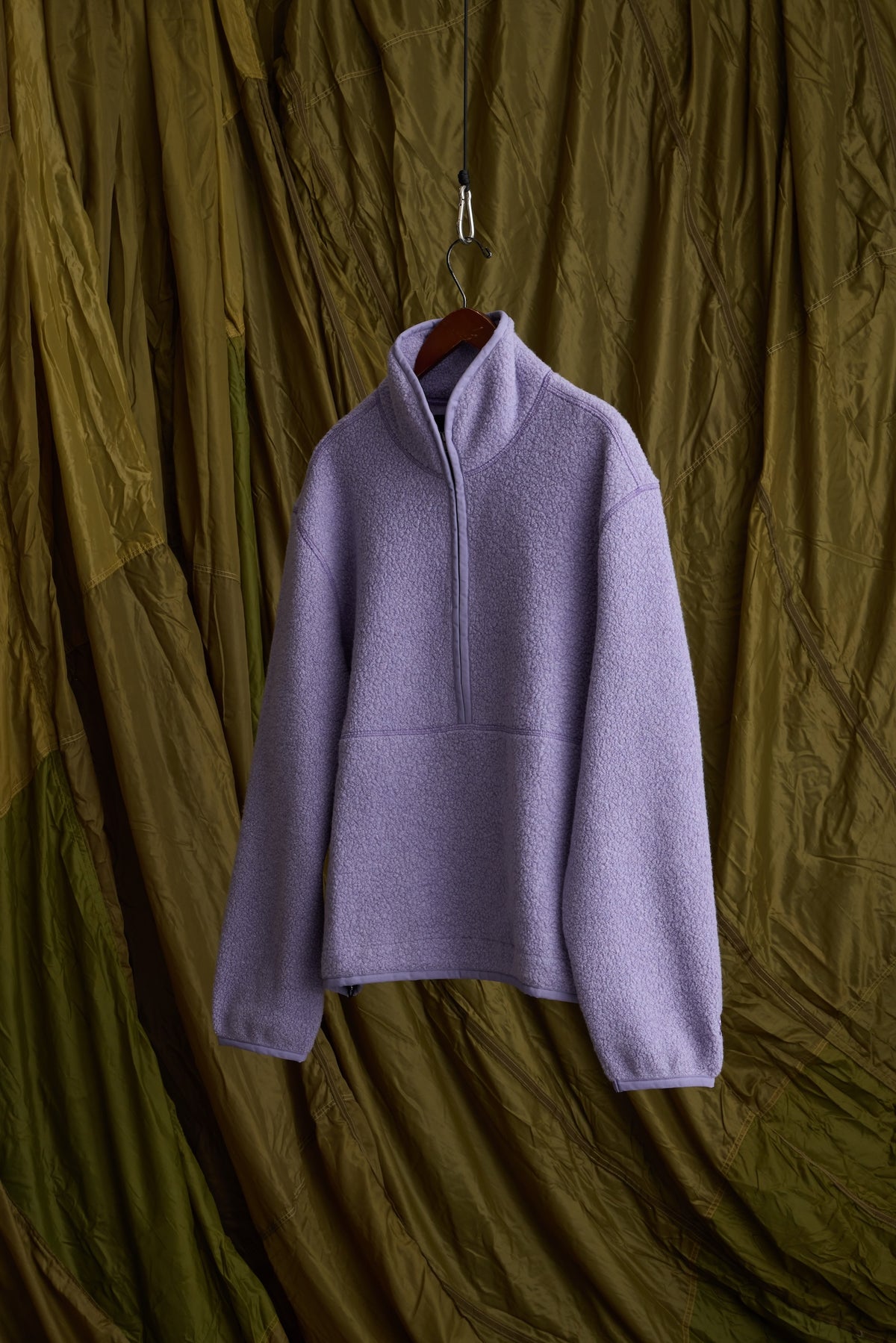 WOOL BOUCLE HALF ZIP