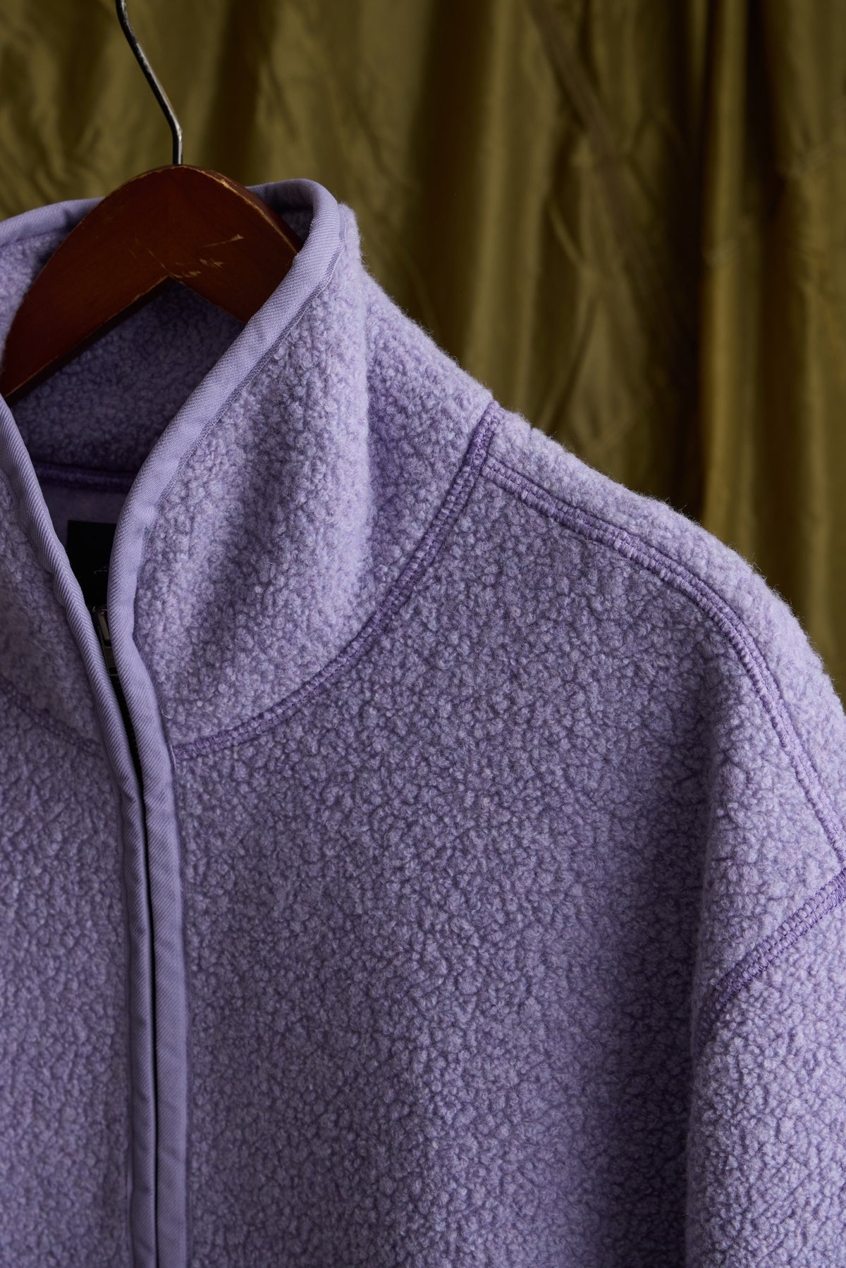 WOOL BOUCLE HALF ZIP