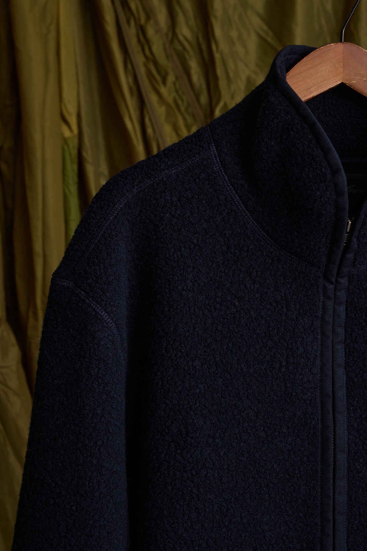 WOOL BOUCLE HALF ZIP